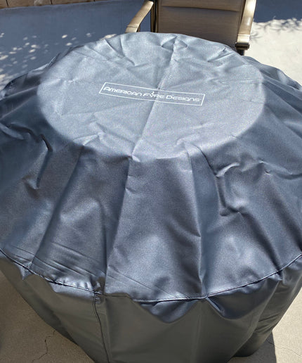 American Fyre Designs 48"Diameter x 24"H Round Firepit Cover 8135A - Black