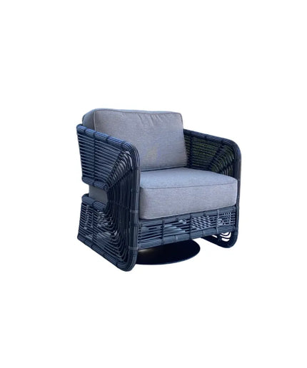 Woodard Carver Cushion Swivel Lounge Chair S675015 - Rumor Slate