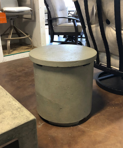 American Fyre Designs 20-3/4"Diameter x 21"H Contempo Tank End Table 8510-LB - Light Bassalt