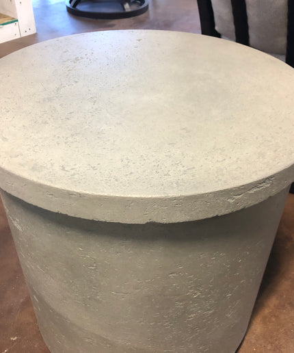 American Fyre Designs 20-3/4"Diameter x 21"H Contempo Tank End Table 8510-LB - Light Bassalt