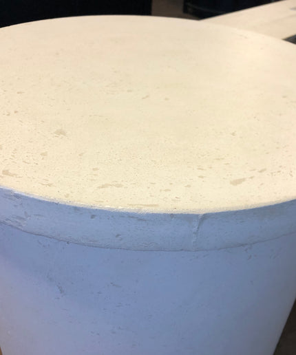 American Fyre Designs 20-3/4"Diameter x 21"H Contempo Tank End Table 8510-TR - Travertine