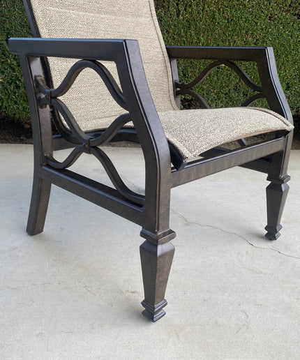 Castelle Villa Bianca Padded Sling Dining Chair CP1196P-F