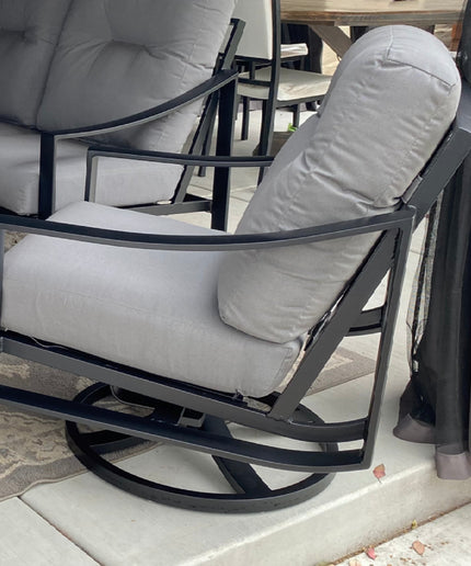 Tropitone Kenzo Cushion Swivel Action Lounger 391425NT - Obsidian / Charcoal