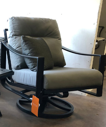 Tropitone Kenzo Cushion Swivel Action Lounger 391425NT - Obsidian / Charcoal