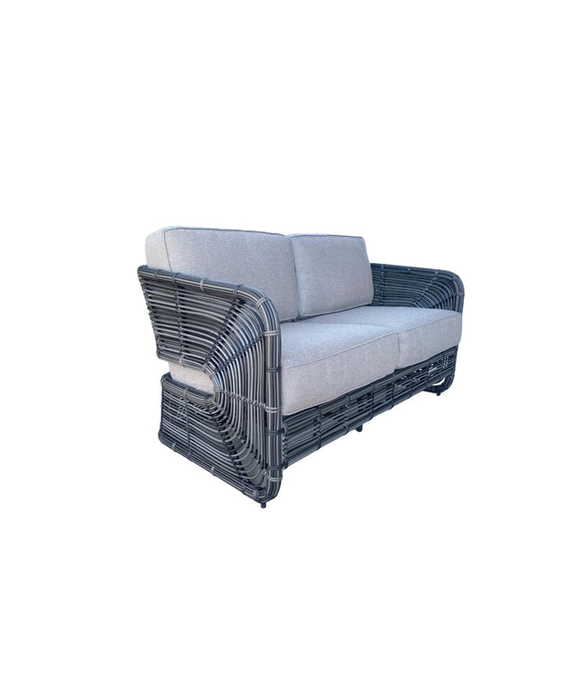 Woodard Carver Cushion Love Seat S675021 - Rumor Slate