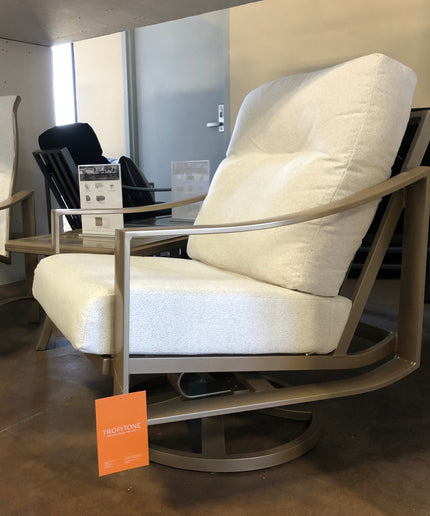 Tropitone Kenzo Cushion Swivel Action Lounger 391425NT - Almond / Parchment