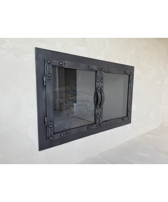 Nottingham Traditional Fireplace Doors - Metallic Latte