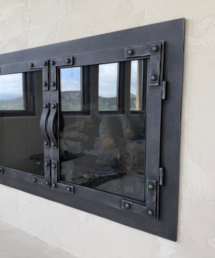 Nottingham Traditional Fireplace Doors - Burnished Latte