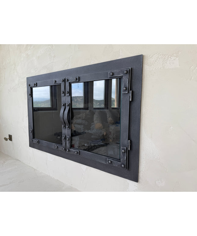 Nottingham Traditional Fireplace Doors - Metallic Latte