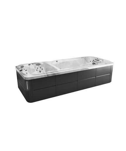 Jacuzzi® J-19™ PowerPro™ Dual Temp Swim Spa Package - Platinum Smoked Ebony