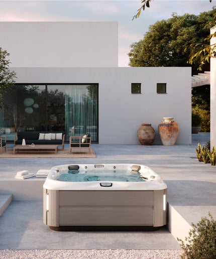 Jacuzzi® J-375™ Hot Tub Package - Platinum Brushed Gray