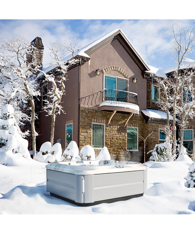 Jacuzzi® J-345™ Hot Tub Package - Platinum Brushed Gray