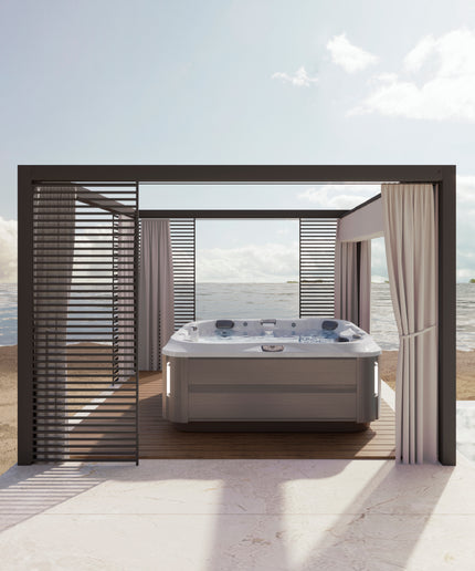 Jacuzzi® J-375™ Hot Tub Package - Platinum Brushed Gray