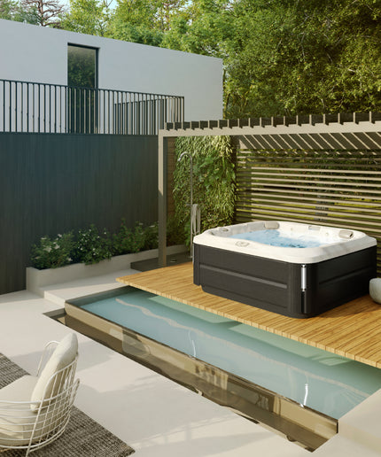 Jacuzzi® J-375™ Hot Tub Package - Platinum Smoked Ebony