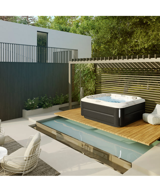 Jacuzzi® J-375™ Hot Tub Package - Platinum Smoked Ebony