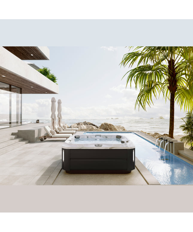 Jacuzzi® J-385™ Hot Tub Package - Platinum Smoked Ebony