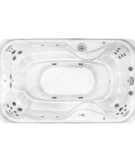 2026 Jacuzzi® J-12™ Flow™ Swim Spa Package - Platinum Smoked Ebony