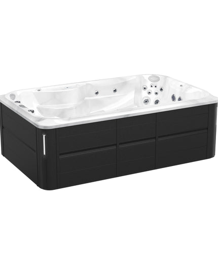 2026 Jacuzzi® J-12™ Flow™ Swim Spa Package - Platinum Smoked Ebony