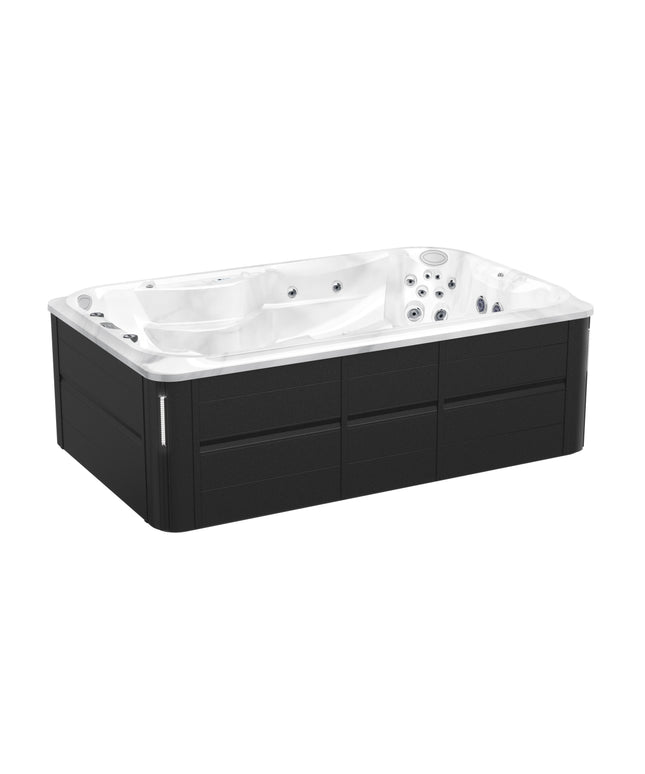 2026 Jacuzzi® J-12™ Flow™ Swim Spa Package - Platinum Smoked Ebony