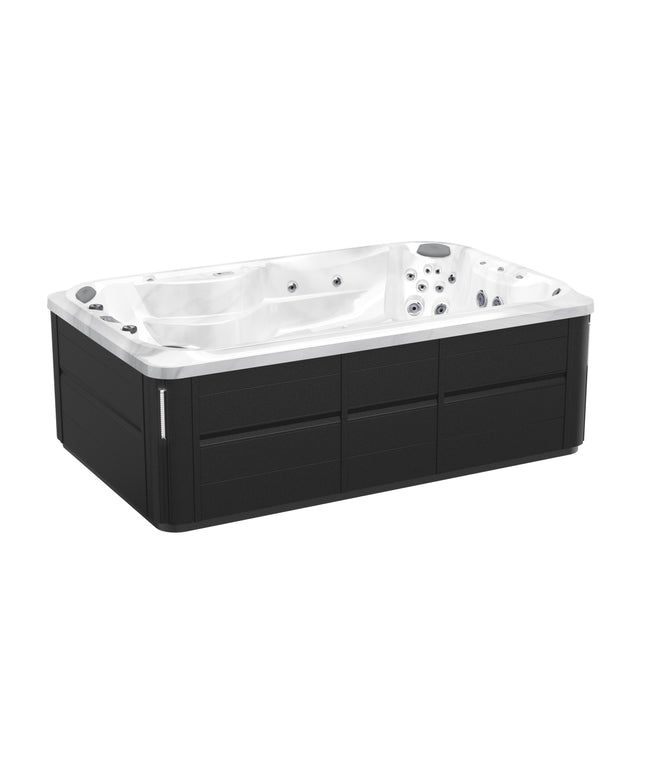 2026 Jacuzzi® J-13™ PowerPlay™ Swim Spa Package - Platinum Smoked Ebony