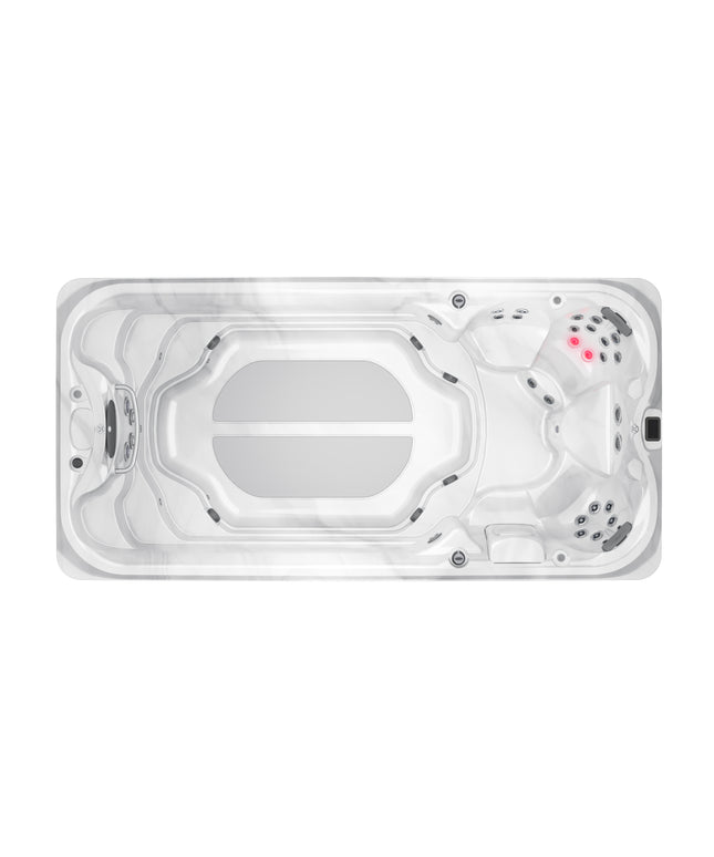 2026 Jacuzzi® J-16™ PowerActive™ Swim Spa Package - Platinum Brushed Gray