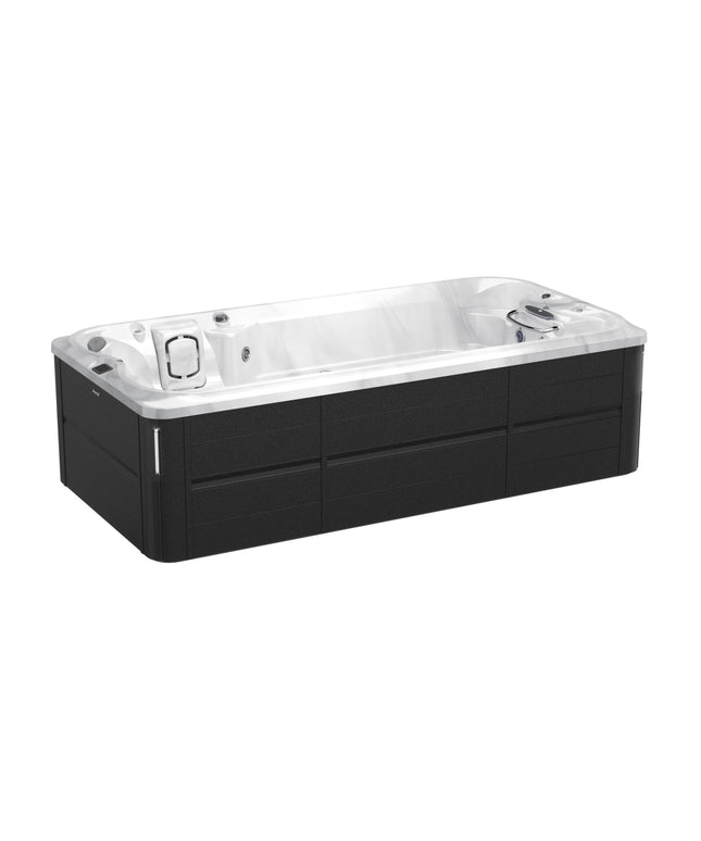 2026 Jacuzzi® J-16™ PowerActive™ Swim Spa Package - Platinum Smoked Ebony