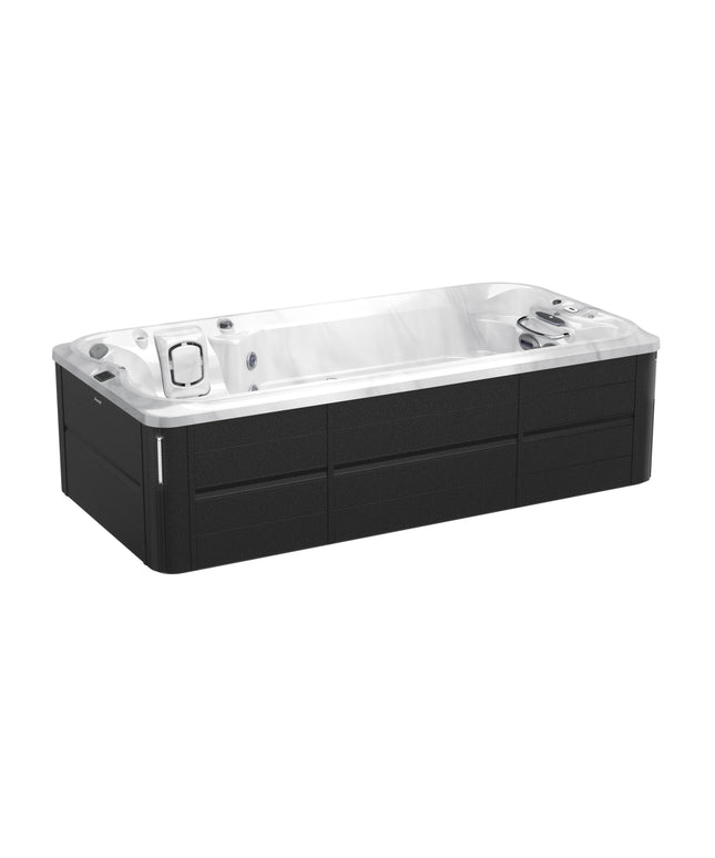 2026 Jacuzzi® J-16™ PowerPro™ Swim Spa Package - Platinum Smoked Ebony