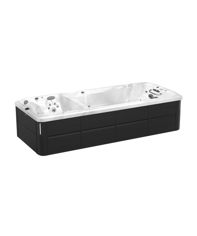 2026 Jacuzzi® J-19™ PowerPro™ Dual Temp Swim Spa Package - Platinum Smoked Ebony