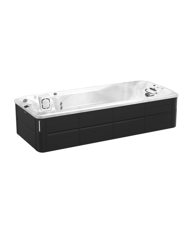 2026 Jacuzzi® J-19™ PowerPro™ Swim Spa Package - Platinum Smoked Ebony