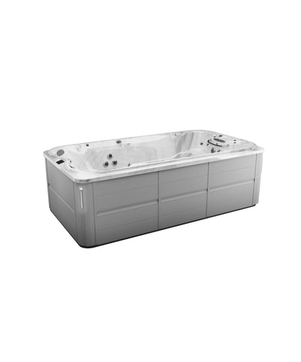 Jacuzzi® J-14™ PowerActive™ Swim Spa Package - Platinum Brushed Gray