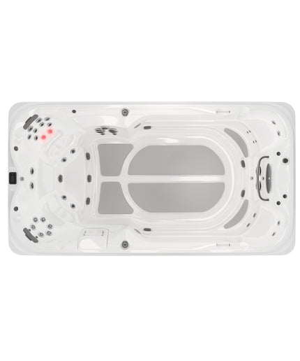 Jacuzzi® J-14™ PowerActive™ Swim Spa Package - Platinum Smoked Ebony
