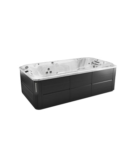 Jacuzzi® J-14™ PowerActive™ Swim Spa Package - Platinum Smoked Ebony