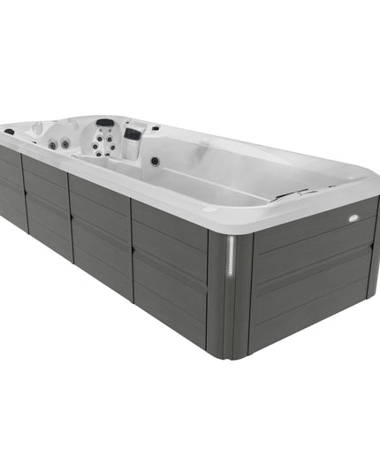 Jacuzzi® J-19™ PowerActive™ Swim Spa Package - Platinum Smoked Ebony