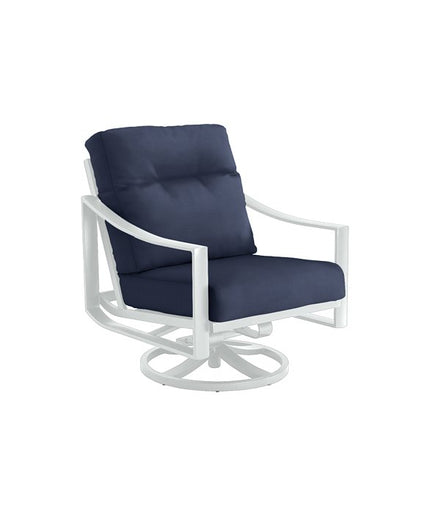 Tropitone Kenzo Cushion Swivel Action Lounger 391425NT - Snow / Midnight
