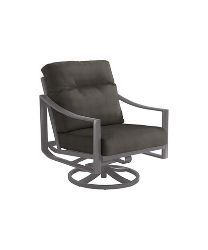 Tropitone Kenzo Cushion Swivel Action Lounger 391425NT - Nickel / Black