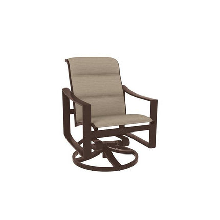 Collection image for: Outdoor Padded Sling Low Back Swivel Rocking Dining Chairs