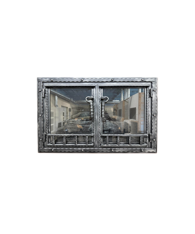 Luxembourg Traditional Fireplace Doors - Metallic Latte