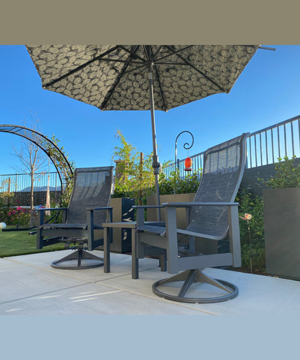 Telescope Leeward 3-Piece MGP Sling Bistro Set - Graphite / Indigo