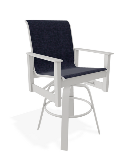 Telescope Leeward MGP Sling Swivel Barstool 959621501 - Snow / Navy