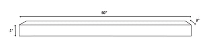 Pearl Mantels 60" Tyler MDF Fireplace Mantel Shelf 670-60 - White