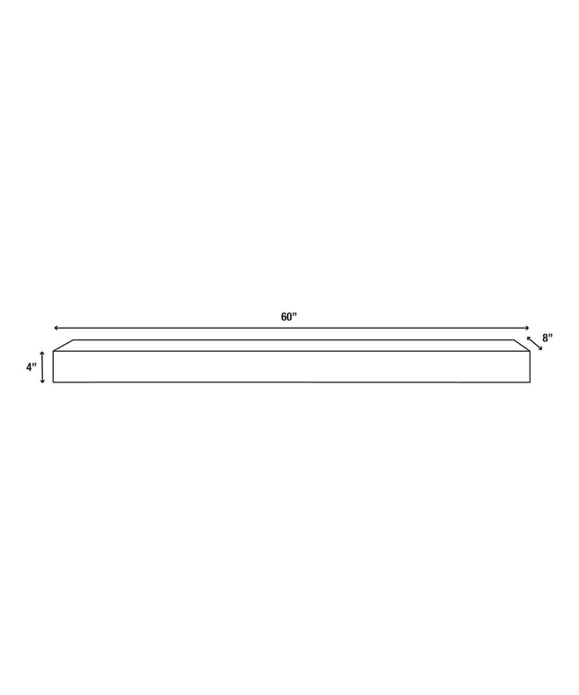 Pearl Mantels 60" Tyler MDF Fireplace Mantel Shelf 670-60 - White