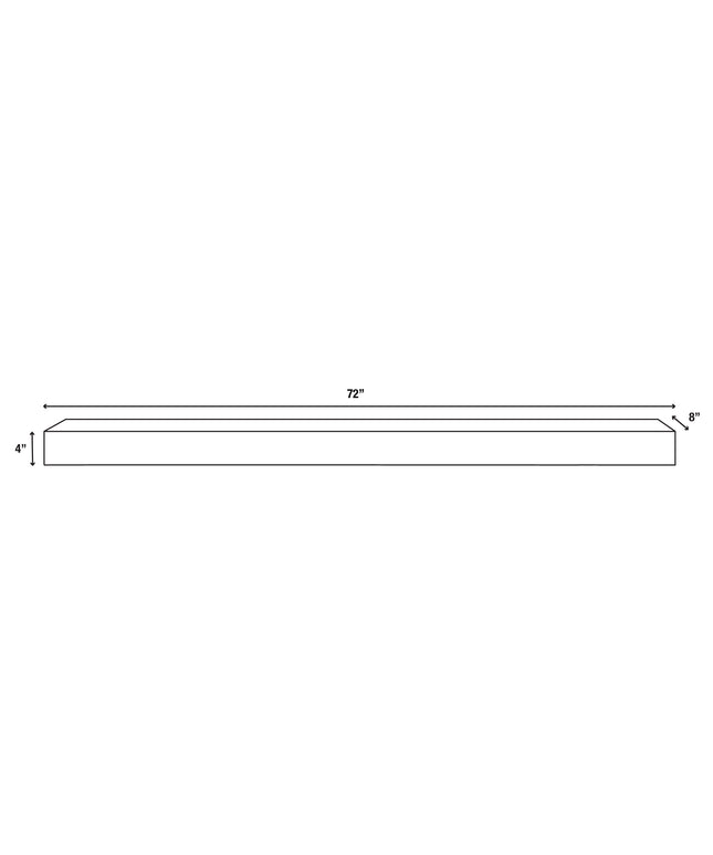 Pearl Mantels 72" Tyler MDF Fireplace Mantel Shelf 670-72 - White