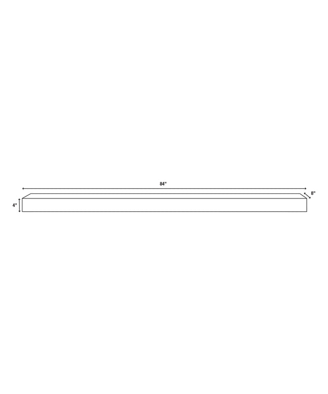 Pearl Mantels 84" Tyler MDF Fireplace Mantel Shelf 670-84 - White
