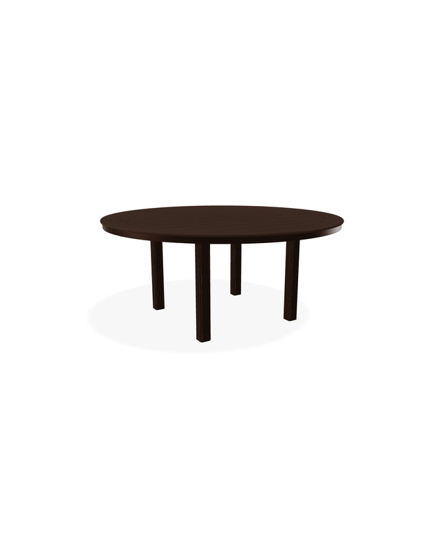 Telescope 64"Diameter x 28.5"H Round MGP Slat Top Dining Table with Umbrella Hole TM4K-2M0K - Kona