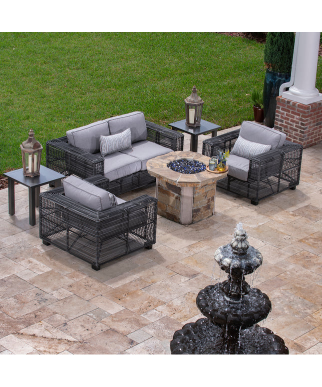 Woodard Monroe Cushion Love Seat S591021 - Sonnet Gray