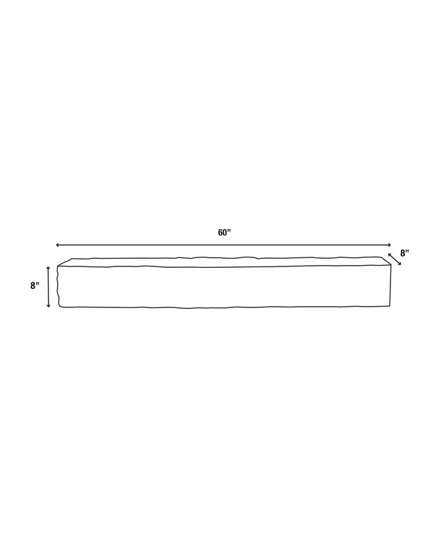 Pearl Mantels 60" Tavern Timbered Beam Non-Combustible Fireplace Mantel Shelf NCT-60FS - Fieldstone