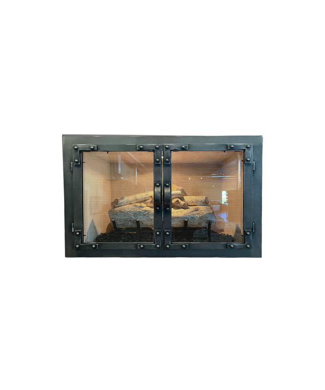 Nottingham Traditional Fireplace Doors - Burnished Bronze