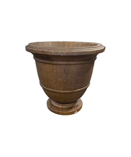 Campania Relais 24" W x 21.75" H Round Large Cast Stone Urn Planter P-575-PN - Pietra Nuova