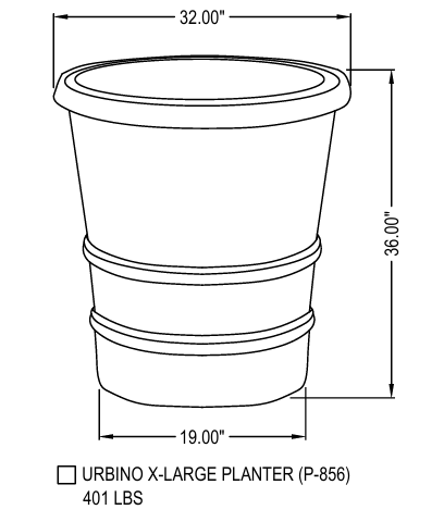 Campania Urbino 32" W x 36" H Round Extra Large Cast Stone Planter P-856-PN - Pietra Nuova
