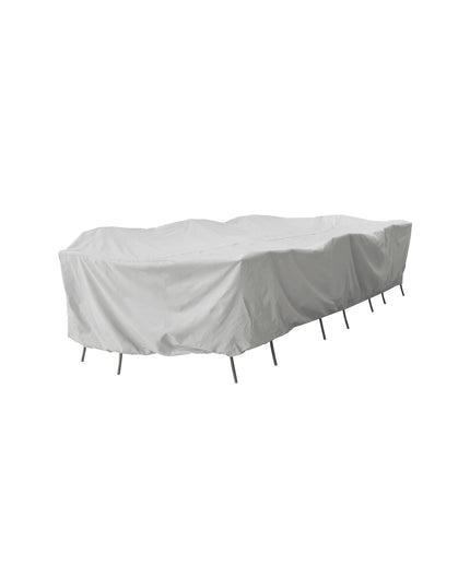 Treasure Garden 88”W x 156”D x 36”H X-Large Oval/Rectangle Table & Chairs Cover PFC598 - Gray